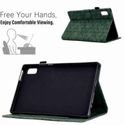 For Lenovo Tab M9 Rhombus TPU Smart Leather Tablet Case(Green)