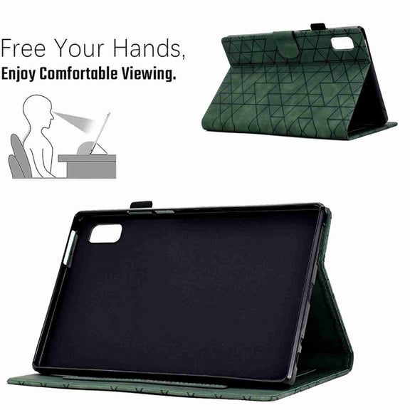 For Lenovo Tab M9 Rhombus TPU Smart Leather Tablet Case(Green)