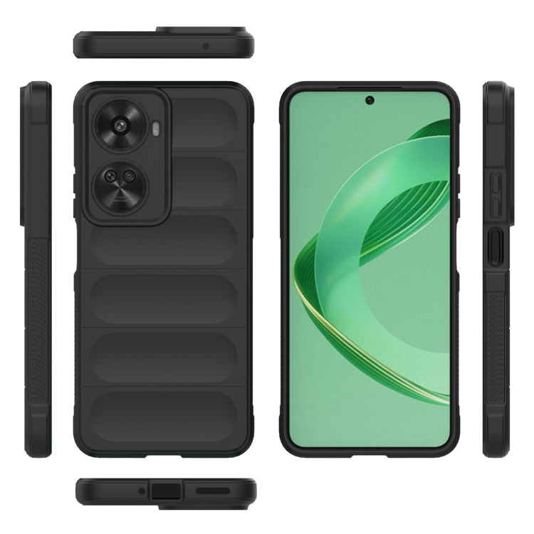 For Huawei nova 11 SE Magic Shield TPU + Flannel Phone Case(Black)