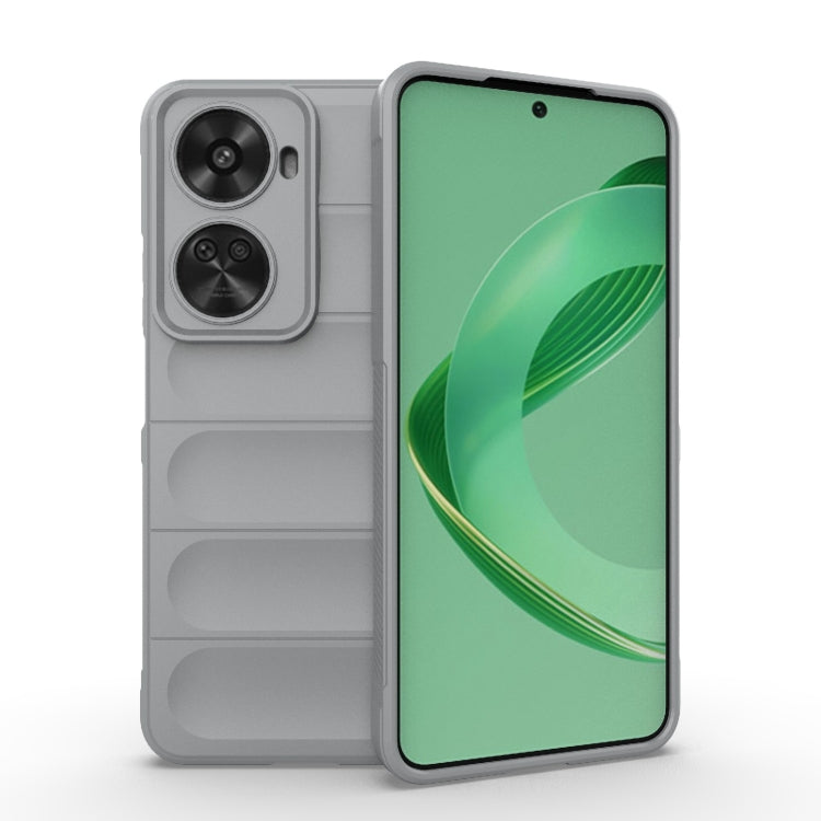 For Huawei nova 11 SE Magic Shield TPU + Flannel Phone Case(Grey)