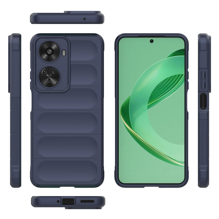 For Huawei nova 11 SE Magic Shield TPU + Flannel Phone Case(Dark Blue)