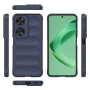 For Huawei nova 11 SE Magic Shield TPU + Flannel Phone Case(Dark Blue)