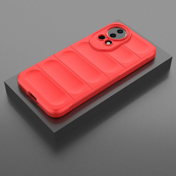 For Huawei nova 12 5G Magic Shield TPU + Flannel Phone Case(Red)
