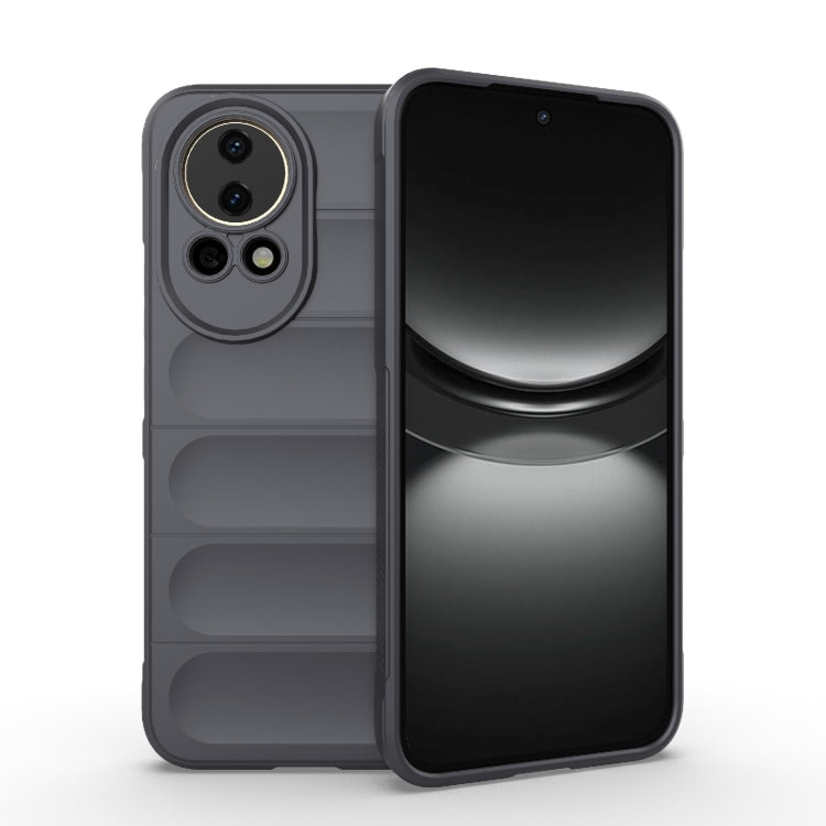 For Huawei nova 12 5G Magic Shield TPU + Flannel Phone Case(Dark Grey)