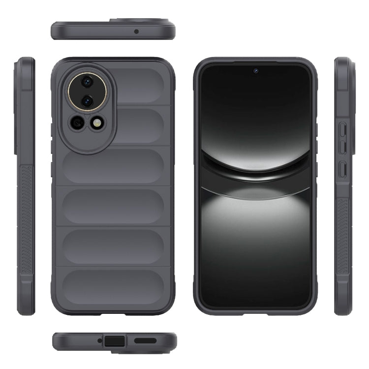 For Huawei nova 12 5G Magic Shield TPU + Flannel Phone Case(Dark Grey)