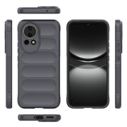 For Huawei nova 12 5G Magic Shield TPU + Flannel Phone Case(Dark Grey)
