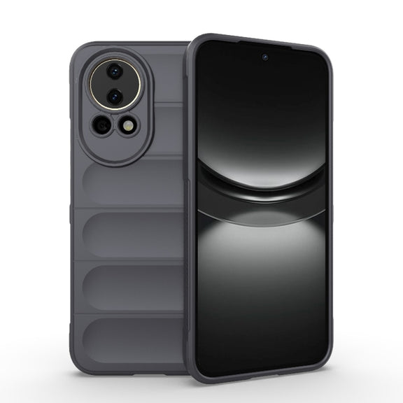 For Huawei nova 12 5G Magic Shield TPU + Flannel Phone Case(Dark Grey)
