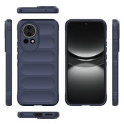 For Huawei nova 12 5G Magic Shield TPU + Flannel Phone Case(Dark Blue)
