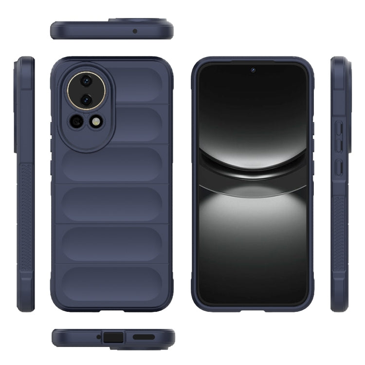 For Huawei nova 12 5G Magic Shield TPU + Flannel Phone Case(Dark Blue)