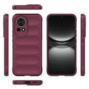 For Huawei nova 12 5G Magic Shield TPU + Flannel Phone Case(Wine Red)