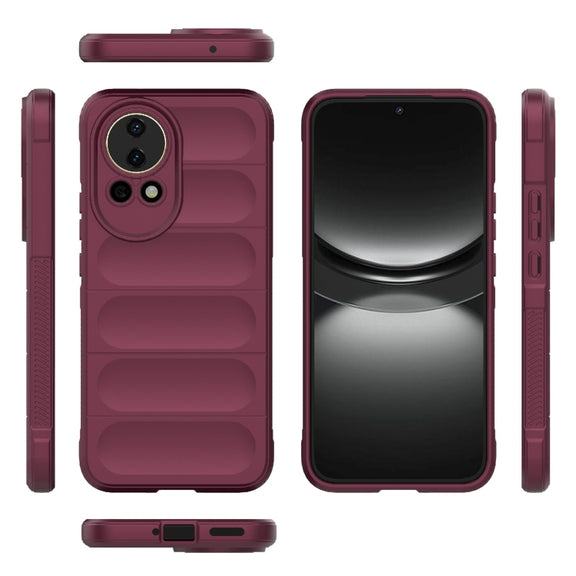 For Huawei nova 12 5G Magic Shield TPU + Flannel Phone Case(Wine Red)