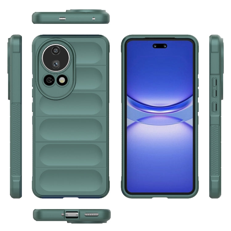 For Huawei nova 12 Ultra / 12 Pro Magic Shield TPU + Flannel Phone Case(Dark Green)