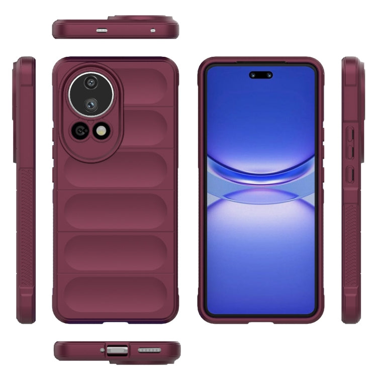 For Huawei nova 12 Ultra / 12 Pro Magic Shield TPU + Flannel Phone Case(Wine Red)