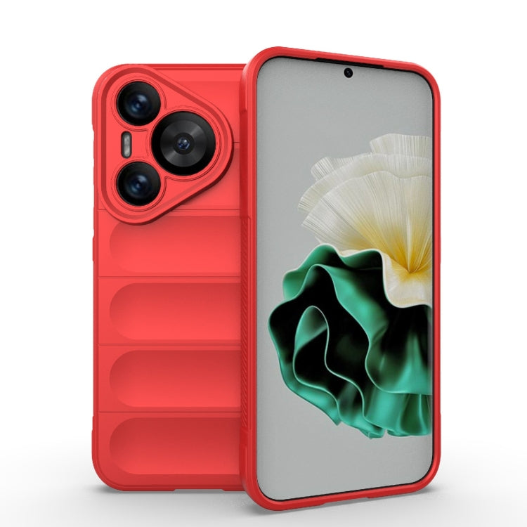 For Huawei Pura 70 Magic Shield TPU + Flannel Phone Case(Red)