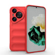 For Huawei Pura 70 Magic Shield TPU + Flannel Phone Case(Red) - Huawei Cases by PMC TechLife | Online Shopping South Africa | PMC TechLife | Buy Now Pay Later Mobicred