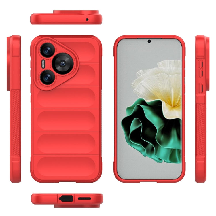For Huawei Pura 70 Magic Shield TPU + Flannel Phone Case(Red)