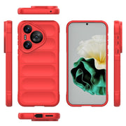 For Huawei Pura 70 Magic Shield TPU + Flannel Phone Case(Red)