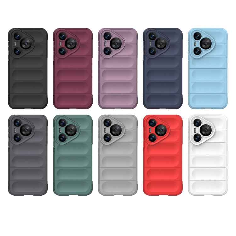 For Huawei Pura 70 Magic Shield TPU + Flannel Phone Case(Red)