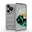 For Huawei Pura 70 Magic Shield TPU + Flannel Phone Case(Grey) - Huawei Cases by PMC TechLife | Online Shopping South Africa | PMC TechLife | Buy Now Pay Later Mobicred