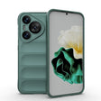 For Huawei Pura 70 Magic Shield TPU + Flannel Phone Case(Dark Green) - Huawei Cases by PMC TechLife | Online Shopping South Africa | PMC TechLife | Buy Now Pay Later Mobicred