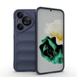For Huawei Pura 70 Magic Shield TPU + Flannel Phone Case(Dark Blue) - Huawei Cases by PMC TechLife | Online Shopping South Africa | PMC TechLife | Buy Now Pay Later Mobicred