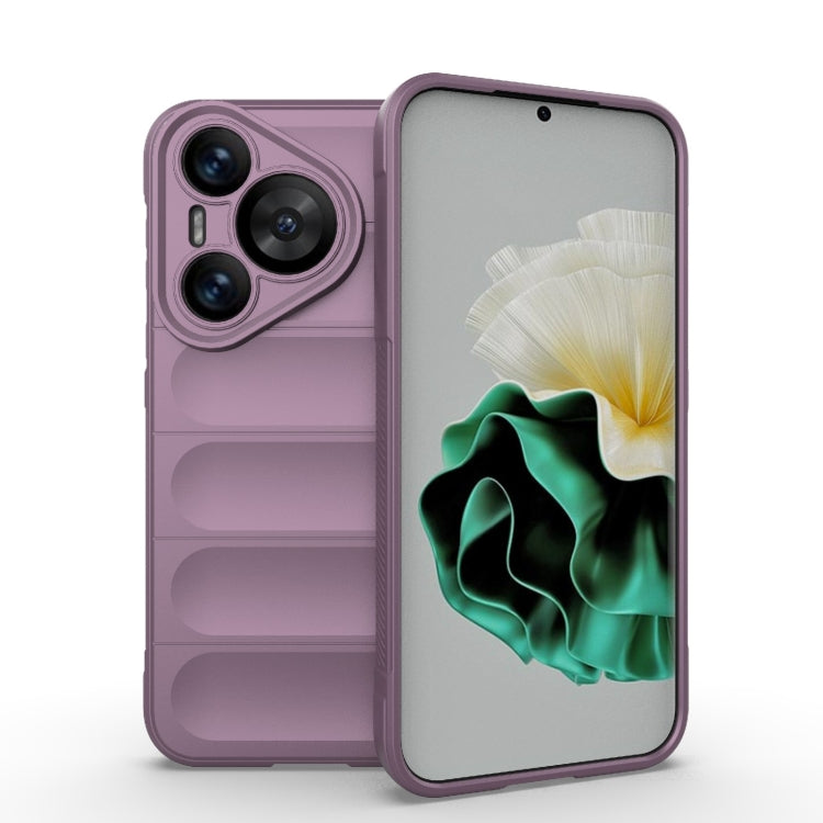 For Huawei Pura 70 Magic Shield TPU + Flannel Phone Case(Purple)