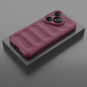 For Huawei Pura 70 Magic Shield TPU + Flannel Phone Case(Wine Red)