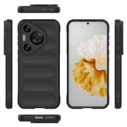 For Huawei Pura 70 Pro / 70 Pro+ Magic Shield TPU + Flannel Phone Case(Black)
