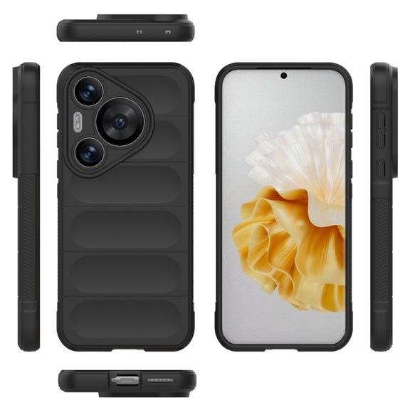 For Huawei Pura 70 Pro / 70 Pro+ Magic Shield TPU + Flannel Phone Case(Black)