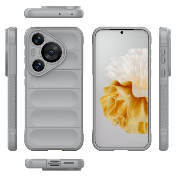 For Huawei Pura 70 Pro / 70 Pro+ Magic Shield TPU + Flannel Phone Case(Grey)