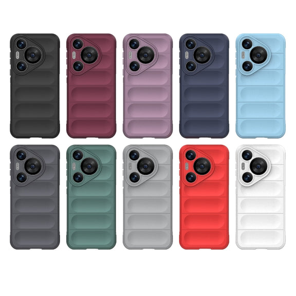For Huawei Pura 70 Pro / 70 Pro+ Magic Shield TPU + Flannel Phone Case(Grey)