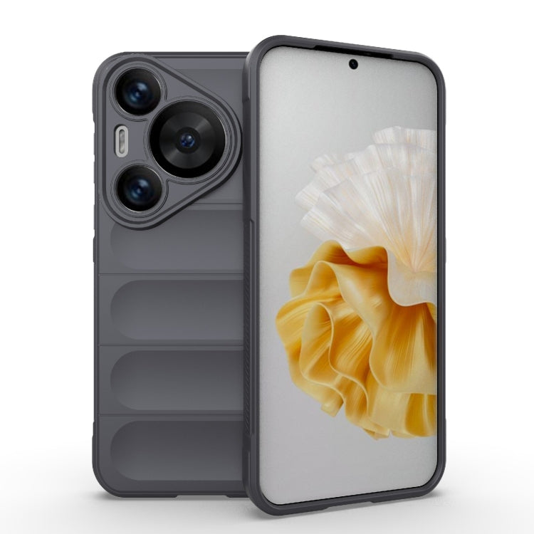 For Huawei Pura 70 Pro / 70 Pro+ Magic Shield TPU + Flannel Phone Case(Dark Grey)