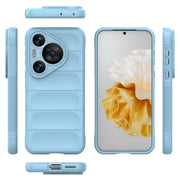 For Huawei Pura 70 Pro / 70 Pro+ Magic Shield TPU + Flannel Phone Case(Light Blue)