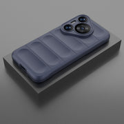For Huawei Pura 70 Pro / 70 Pro+ Magic Shield TPU + Flannel Phone Case(Dark Blue)