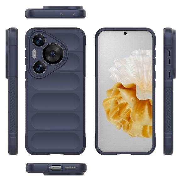 For Huawei Pura 70 Pro / 70 Pro+ Magic Shield TPU + Flannel Phone Case(Dark Blue)
