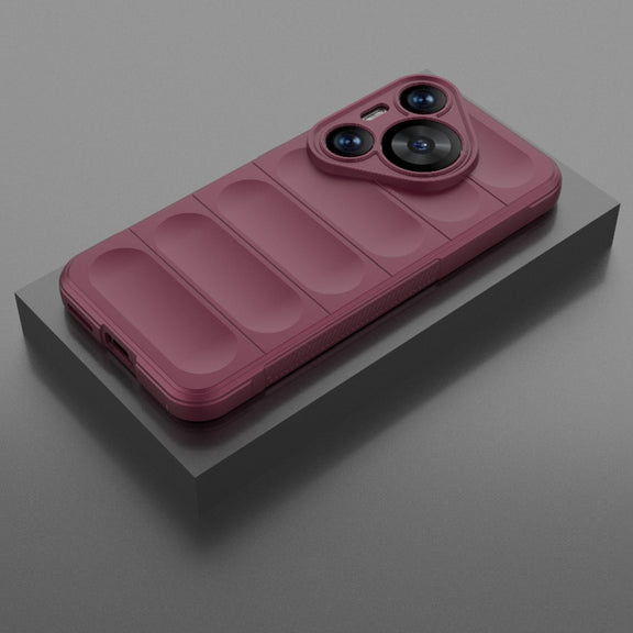 For Huawei Pura 70 Pro / 70 Pro+ Magic Shield TPU + Flannel Phone Case(Wine Red)