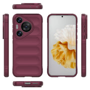 For Huawei Pura 70 Pro / 70 Pro+ Magic Shield TPU + Flannel Phone Case(Wine Red)