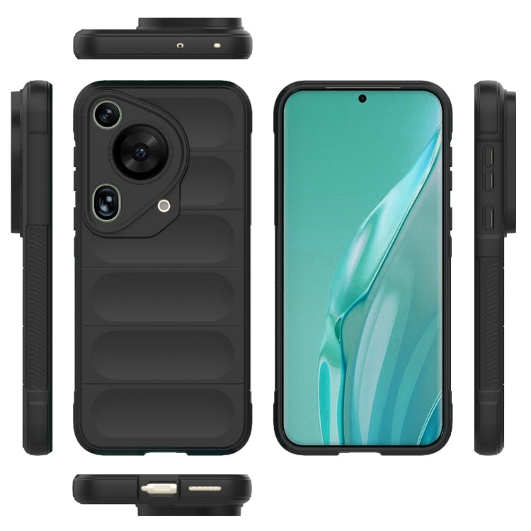 For Huawei Pura 70 Ultra Magic Shield TPU + Flannel Phone Case(Black)