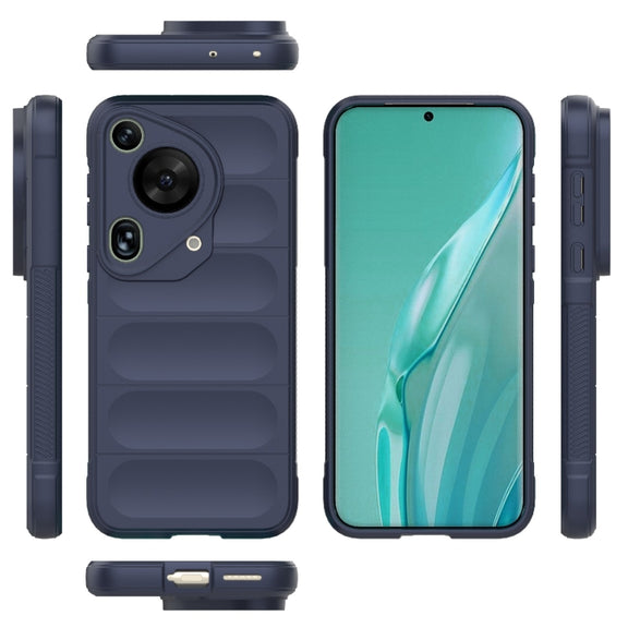 For Huawei Pura 70 Ultra Magic Shield TPU + Flannel Phone Case(Dark Blue)