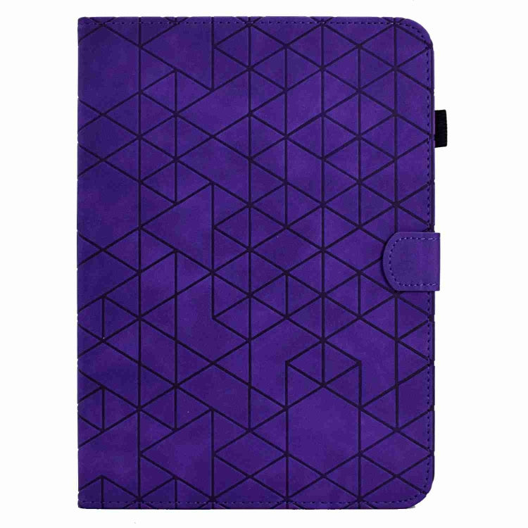 For Samsung Galaxy Tab S9 Rhombus TPU Smart Leather Tablet Case(Purple)