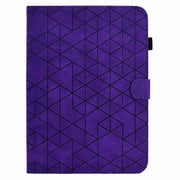For Samsung Galaxy Tab S9 Rhombus TPU Smart Leather Tablet Case(Purple)