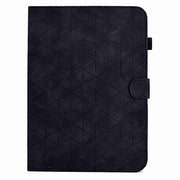 For Samsung Galaxy Tab S9 Rhombus TPU Smart Leather Tablet Case(Black)