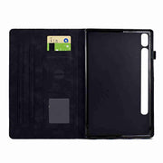 For Samsung Galaxy Tab S9 Rhombus TPU Smart Leather Tablet Case(Black)