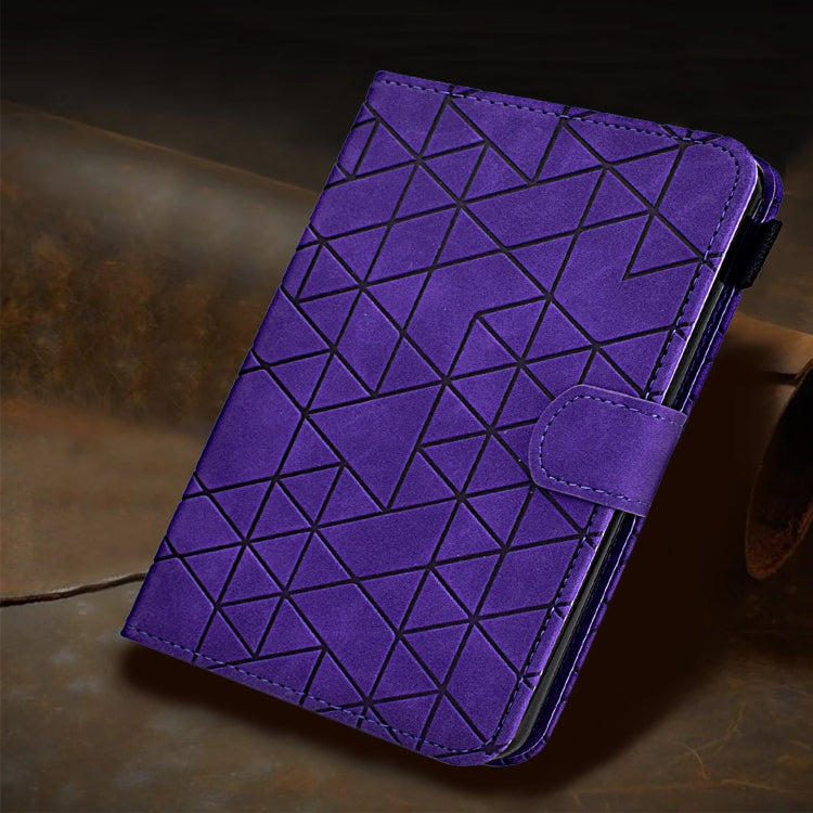 For iPad Pro 11 2024 Rhombus TPU Smart Leather Tablet Case(Purple)