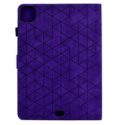 For iPad Pro 11 2024 Rhombus TPU Smart Leather Tablet Case(Purple)