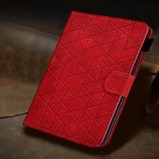 For iPad Pro 11 2024 Rhombus TPU Smart Leather Tablet Case(Red)