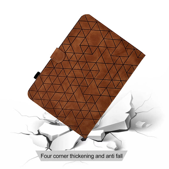 For iPad Pro 11 2024 Rhombus TPU Smart Leather Tablet Case(Brown)