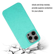 For iPhone 15 Pro Max Wheat MagSafe Magnetic Straw Material + TPU Phone Case(Green)