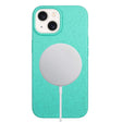For iPhone 14 Plus Wheat MagSafe Magnetic Straw Material + TPU Phone Case(Green) - iPhone 14 Plus Cases by PMC TechLife | Online Shopping South Africa | PMC TechLife