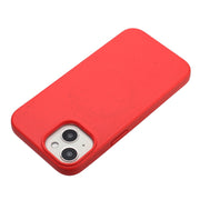 For iPhone 14 Wheat MagSafe Magnetic Straw Material + TPU Phone Case(Red)